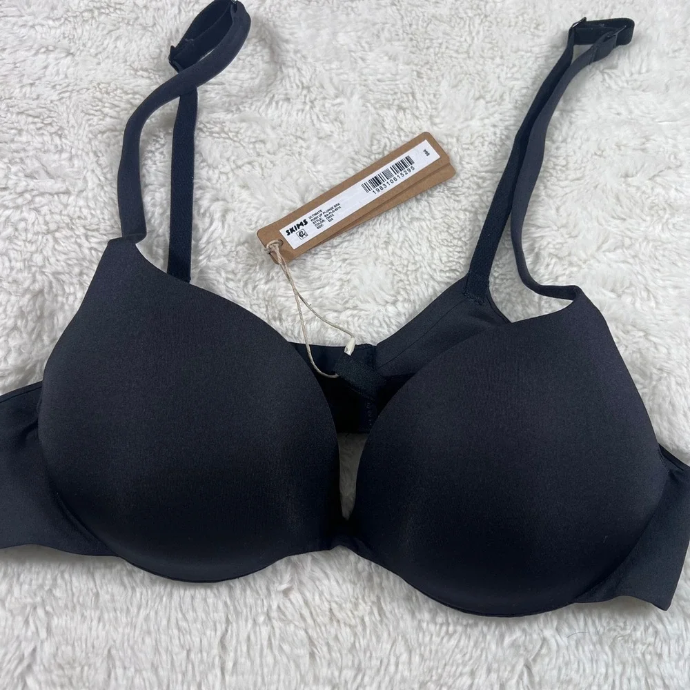 SKIMS Ultimate Push Up Plunge Bra Onyx Black BA-PLG-9214 Women's Size 32A NEW - Picture 4 of 12